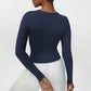 Snug-Fit V-Neck Long Sleeve