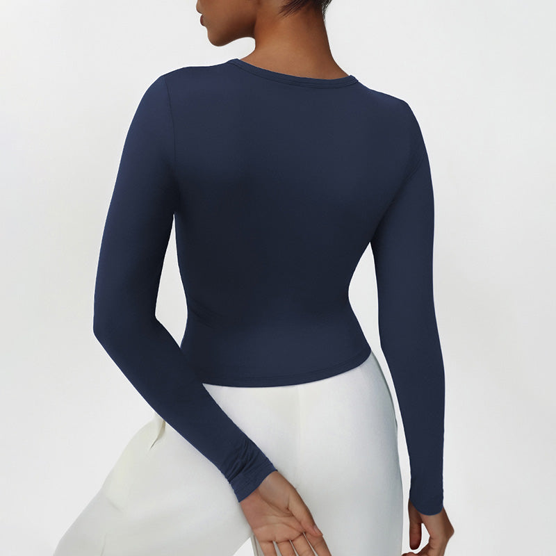 Snug-Fit V-Neck Long Sleeve