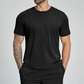Wholesale Men's Drop-Shoulder Round-Neck Athletic T-Shirt – Breathable Workout Tee