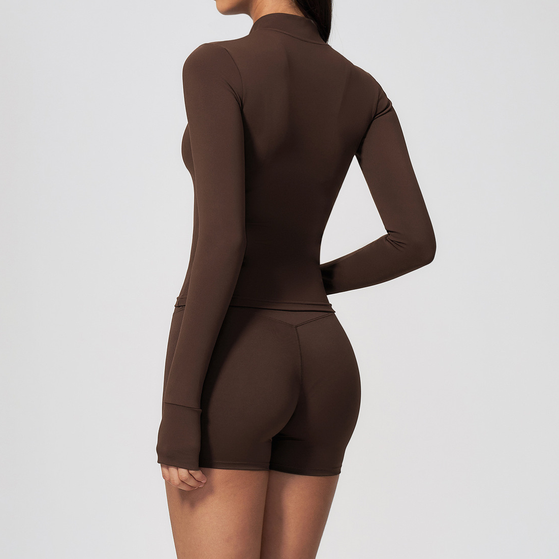 Wholesale 3-Piece Yoga Set – Cardigan Jacket & Bra & Shorts Fitness Outfit