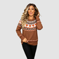 Wholesale Women's Halloween Witch Fox Knit Sweater – Round-Neck Pullover