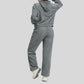 Double-sided fleece loose-fitting sweatshirt and pants set