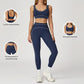 Contrasting Color Sports Bra + high waist leggings 2-piece set