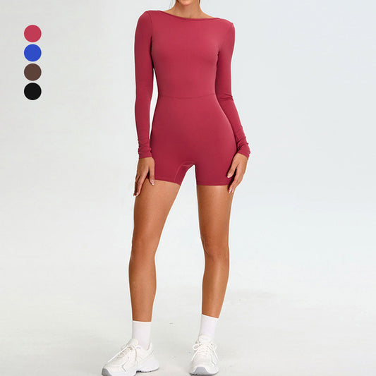 Wholesale Women's boat neck open-back yoga | Wonderxfans bulk activewear