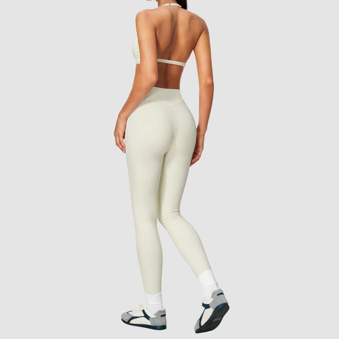 Wholesale Women's Nylon Spandex Yoga Set – Halter Bra & Leggings