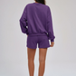 Wholesale loose round neck sweatshirt + loose shorts