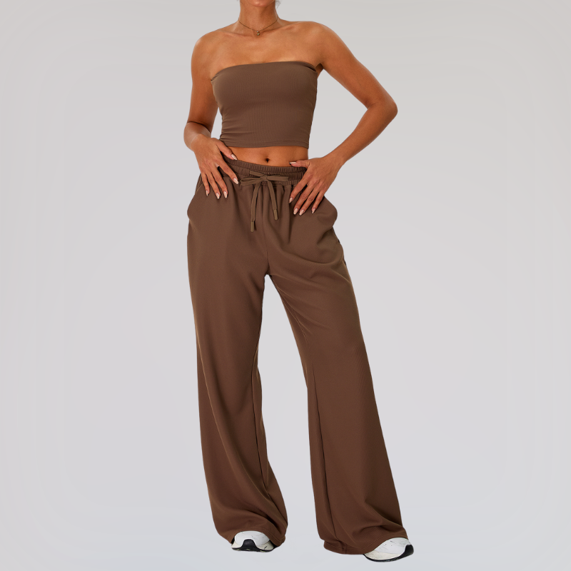 Crop Top & Wide-Leg Sport Set