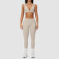 Wholesale Naked-Feel Stripe-Detail Sports Bra & High-Waist Leggings Set – Sculpting Yoga 2-Piece