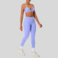Strap sports bra+high-waisted leggings 2-piece set