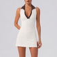 Wholesale Polo neck sleeveless top + short skirt Sports Set (Pre-sale)