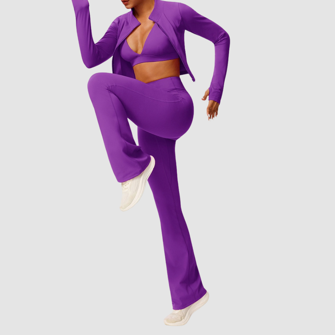 Wholesale Women's High-Stretch Breathable Yoga Three-Piece Set