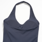 Wholesale Women's Halter-Neck V-Back One-Piece Yoga Bodysuit with Built-in Shorts
