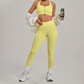 Wholesale Zipper Tank Top+Highlighted Legging 2-piece Set