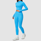Wholesale Women's Cropped Stand-Collar Jacket & Leggings Yoga Set