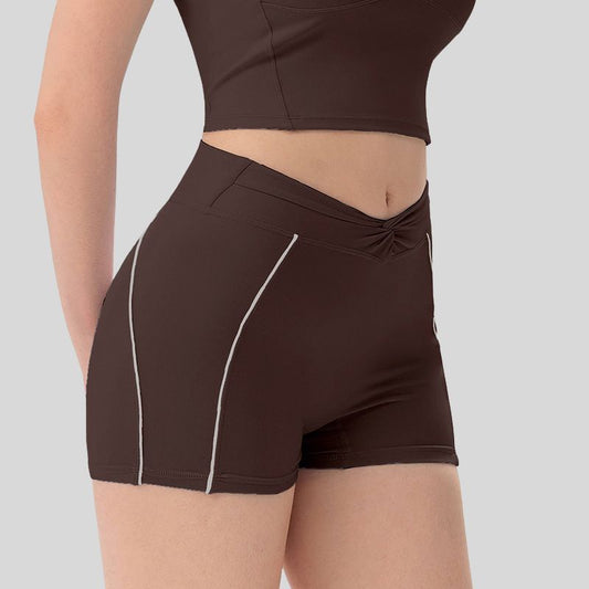 Wholesale women's twist barefeel yoga shorts | Wonderxfans bulk activewear