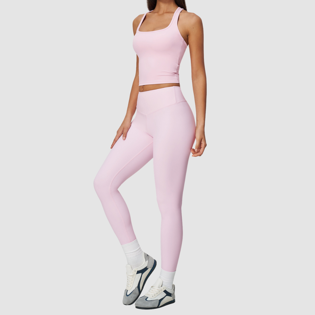 Wholesale Women's Nylon Spandex Pilates Set – Tank & Leggings
