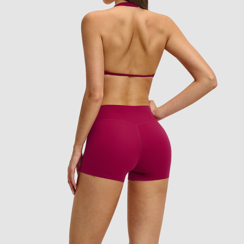 Wholesale thin trap sports bra+shorts 2 | Wonderxfans bulk activewear