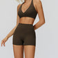 Sports bra+High waisted sports shorts 2-piece set