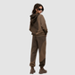 Wholesale Women's Colorblock Hooded Sweatshirt & Jogger Pants Set