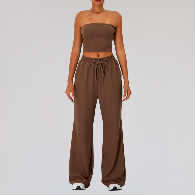 Crop Top & Wide-Leg Sport Set