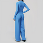 Wholesale Women's Zip-Up Yoga Jacket Set – Relaxed Wide-Leg Pants Activewear Set