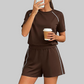 Wholesale Women's Short Sleeve T-Shirt & Shorts Casual Athletic Set