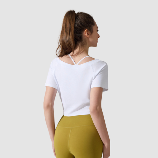 Wholesale quick drying Pilates fitness short-sleeved T-shirt