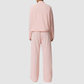 Wholesale Women’s Waffle Knit Active Set – Stand-Collar Long Sleeve & Pants