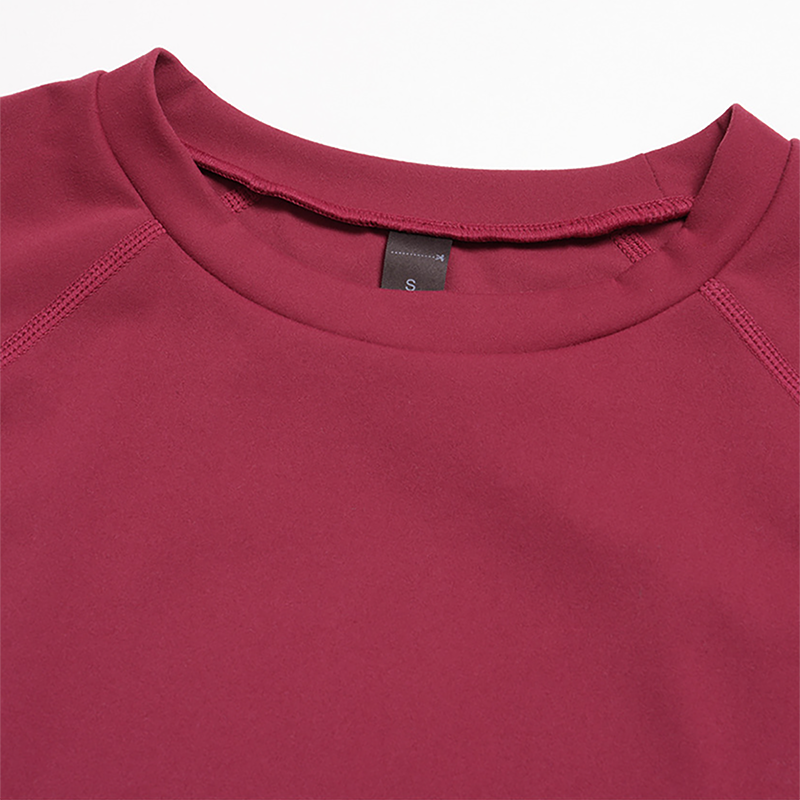 Wholesale short sleeved round neck slim fit waist T-shirt