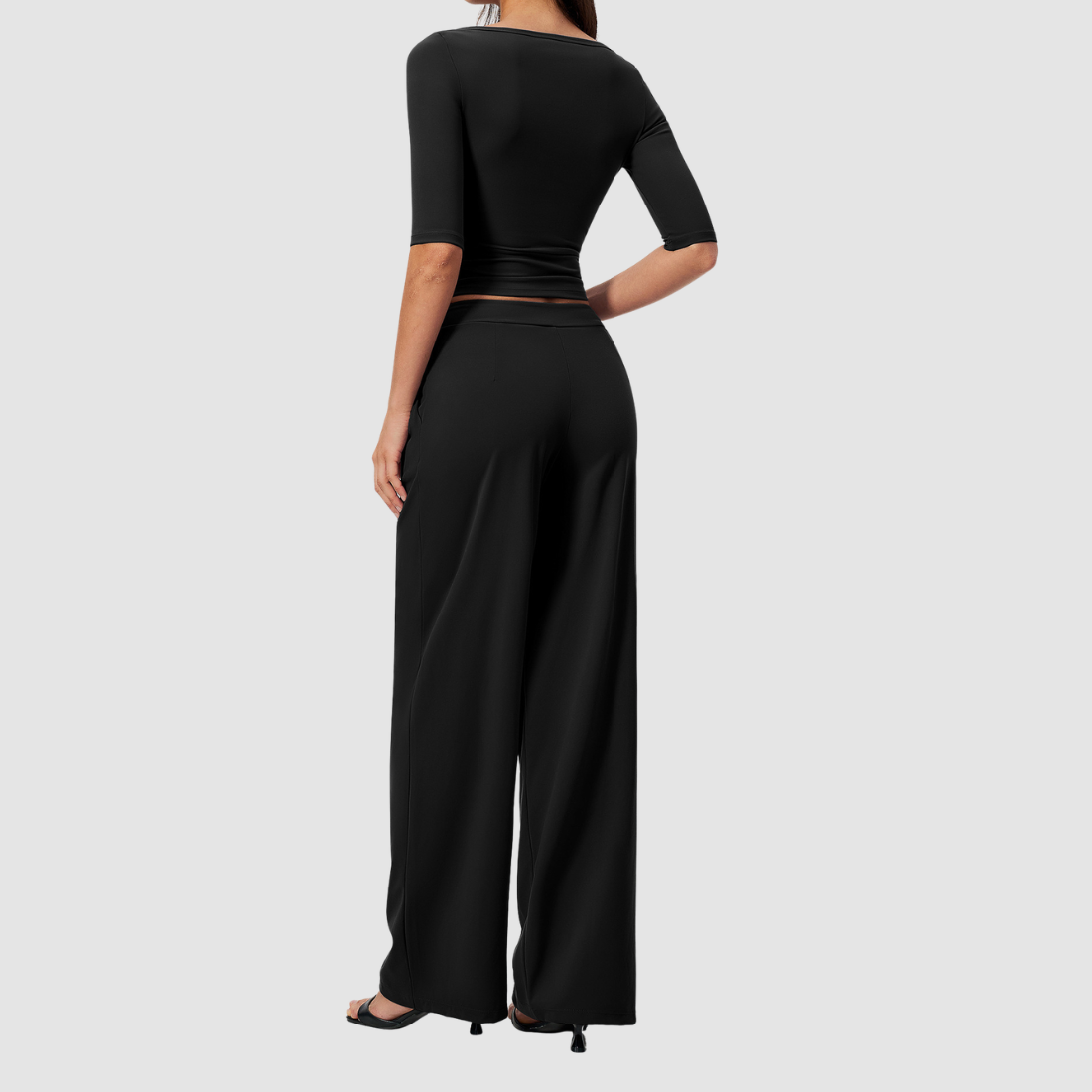 Wholesale Women’s Mid-Sleeve Top & Long Pants Yoga Set