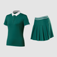 Wholesale Women's POLO Short Sleeve Pleated Skirt Set – 2-Piece Golf Tennis Athletic Outfit