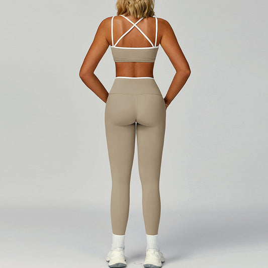 Wholesale Contrasting Color Sports Bra + | Wonderxfans bulk activewear