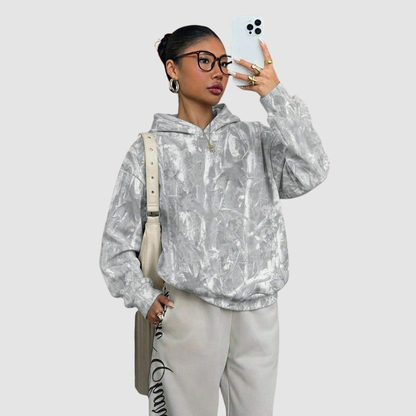 Wholesale Women's Leopard Print Pullover Hoodie – Loose Long Sleeve Sweatshirt