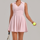 Wholesale Women's Quick-Dry Tennis Dress – Separate Shorts Anti-Exposure Pleated Yoga Skirt