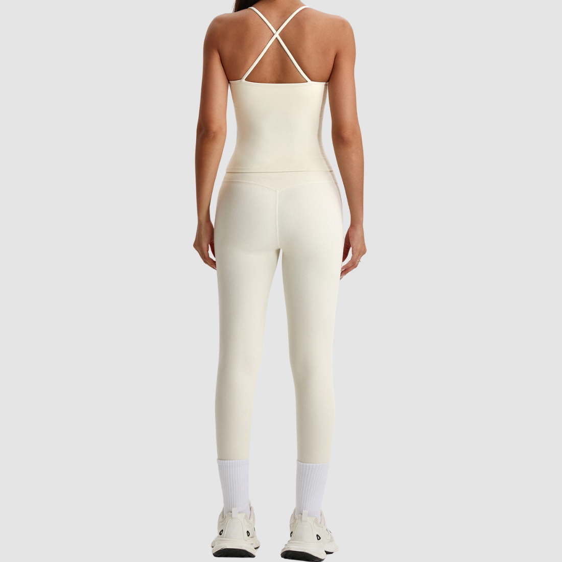 Women's Activewear Padded Sleeveless Top & Straight-Leg Pants Yoga Set