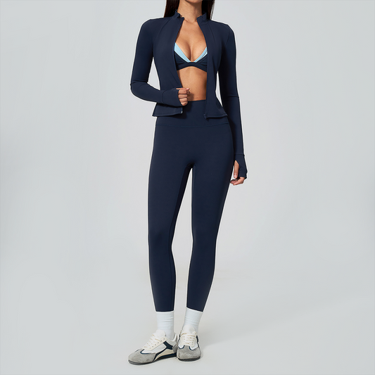 Wholesale 3-Piece Yoga Set – Cardigan & Bra & Leggings Fitness Outfit set