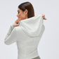 Wholesale mesh hooded yoga jacket