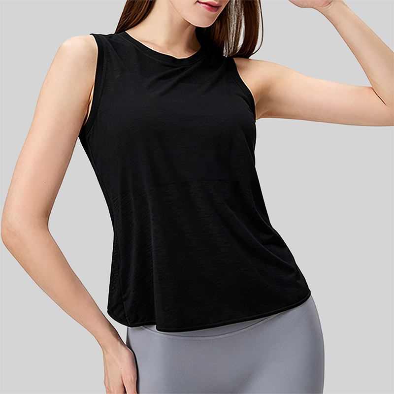Wholesale Women's Lightweight Open-Back Sports Tank Top with Chest Pad