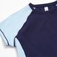 Wholesale Women's Colorblock Bare-Feel Yoga Set Short Sleeve Top & Capri Pants