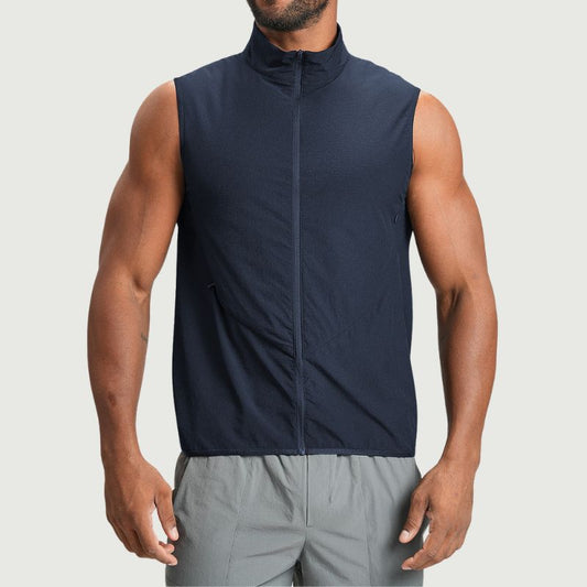 Wholesale mens stand collar zip tank | Wonderxfans bulk activewear