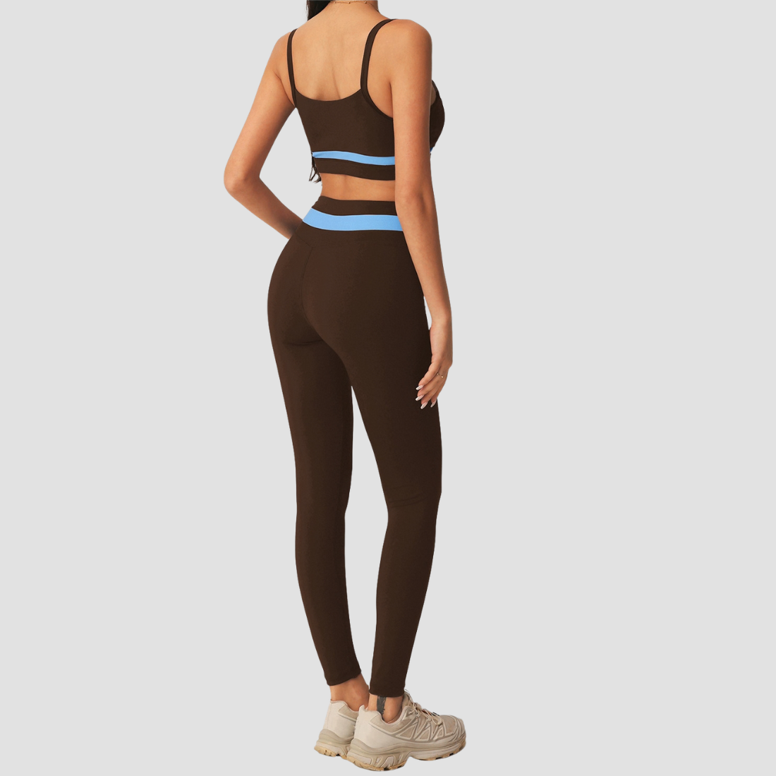 Wholesale Women's Padded Cami Bra +Hip-lift Cropped Pants Yoga Set