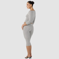 Wholesale Women’s Padded Long-Sleeve Top+Capri Pants Yoga Set