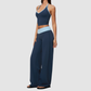 Wholesale Women’s Halter Contrast Yoga Set – Tank & Long Pants