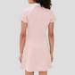 Wholesale Women's Polo Collar Tennis Dress – Color-Block Short-Sleeve Anti-Exposure Sports Dress
