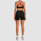 Wholesale Women’s Contrast Sports Bra & High-Waist Biker Shorts Yoga Set