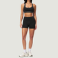 Wholesale Women's Seam-Detail Colorblock High-Waist Booty Shorts – Butt-Lifting Yoga Gym Activewear