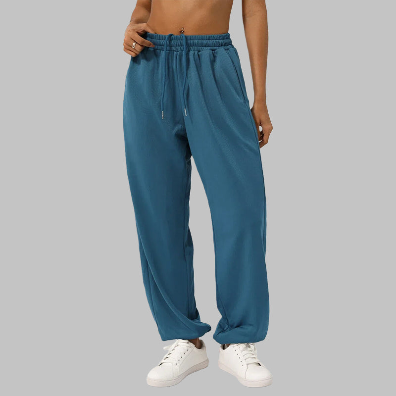 Loose Fit Drawstring Joggers with Tapered Cuffs
