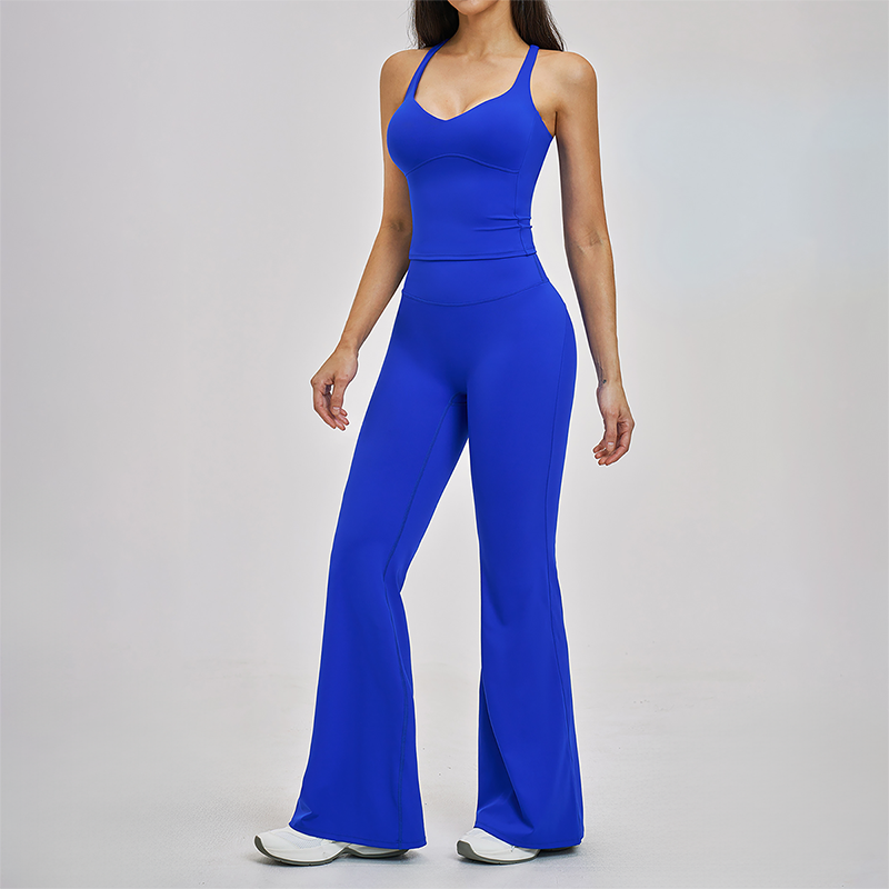 Wholesale Cross Back Tank Top+High Waist pant 2-piece Set