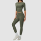 Wholesale Women’s Mid-Sleeve Top & High-Waist Leggings Yoga Set
