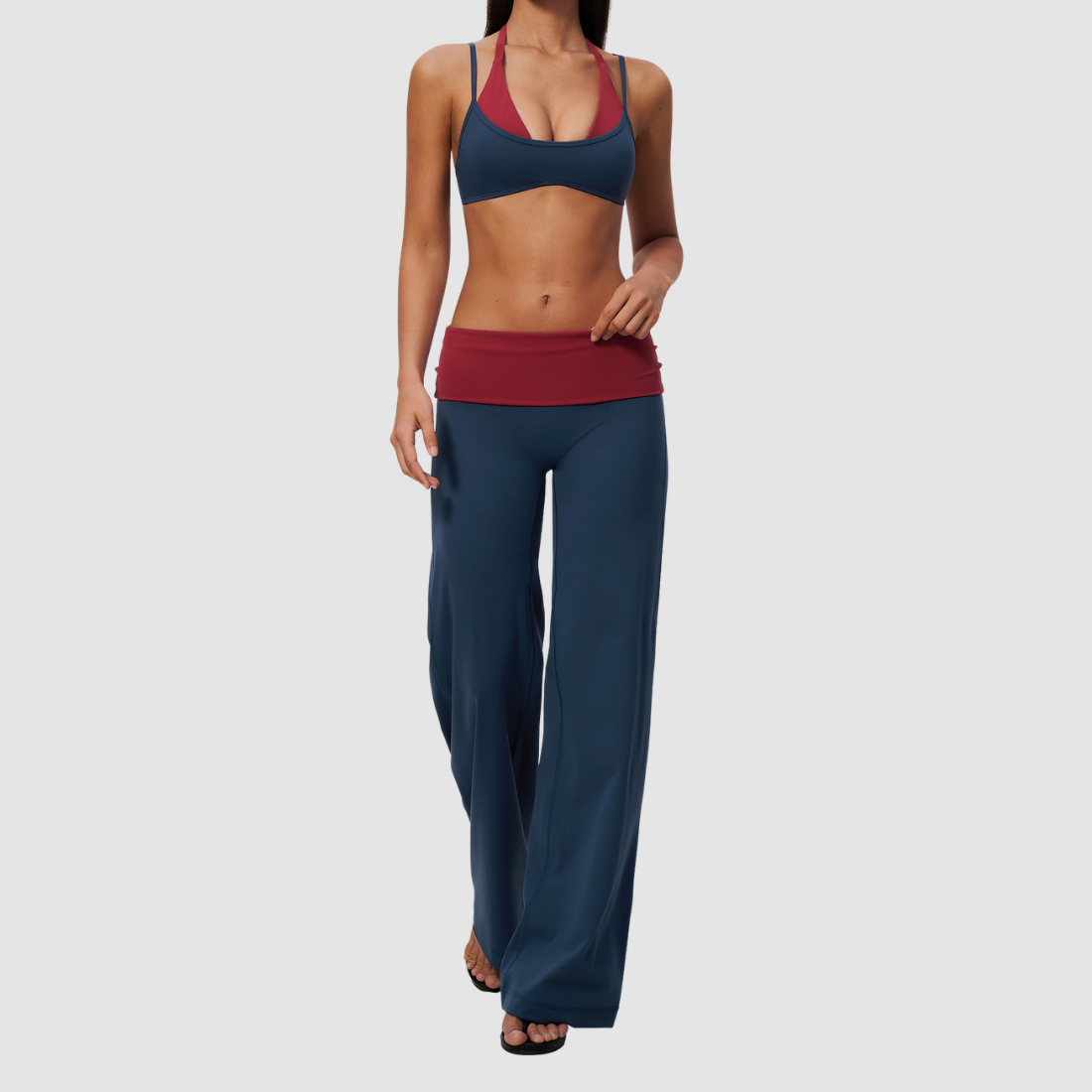 Wholesale Women’s Sports Bra & Wide-Leg Yoga Pants Set